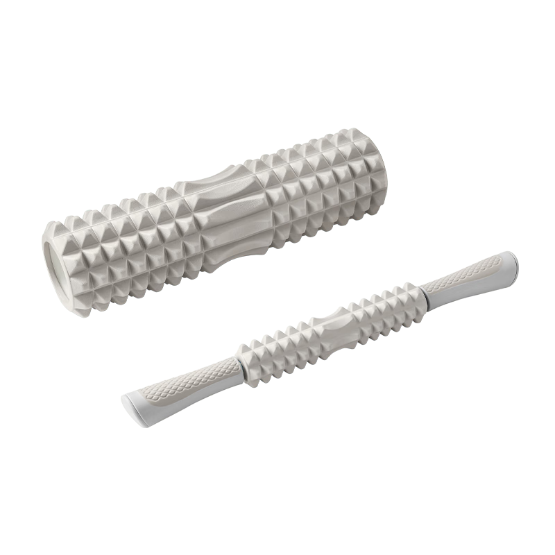 JD Jingzao Foam Roller Yoga Stick Muscle Relaxation Fitness Two-Piece Set Gardenia White