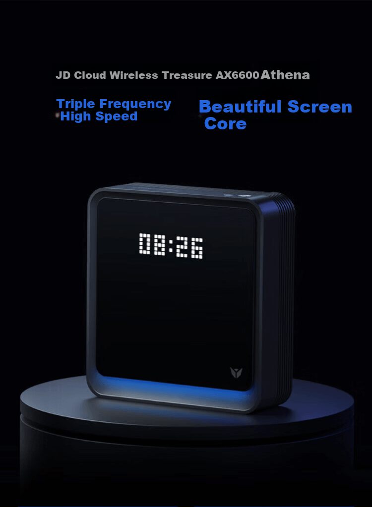 JINGDONG Yun Wireless AX6600 Athena 128G Home Router WIFI6 Qualcomm 5-Core 1GB RAM LED Matrix Screen Tri-Band Mesh 2