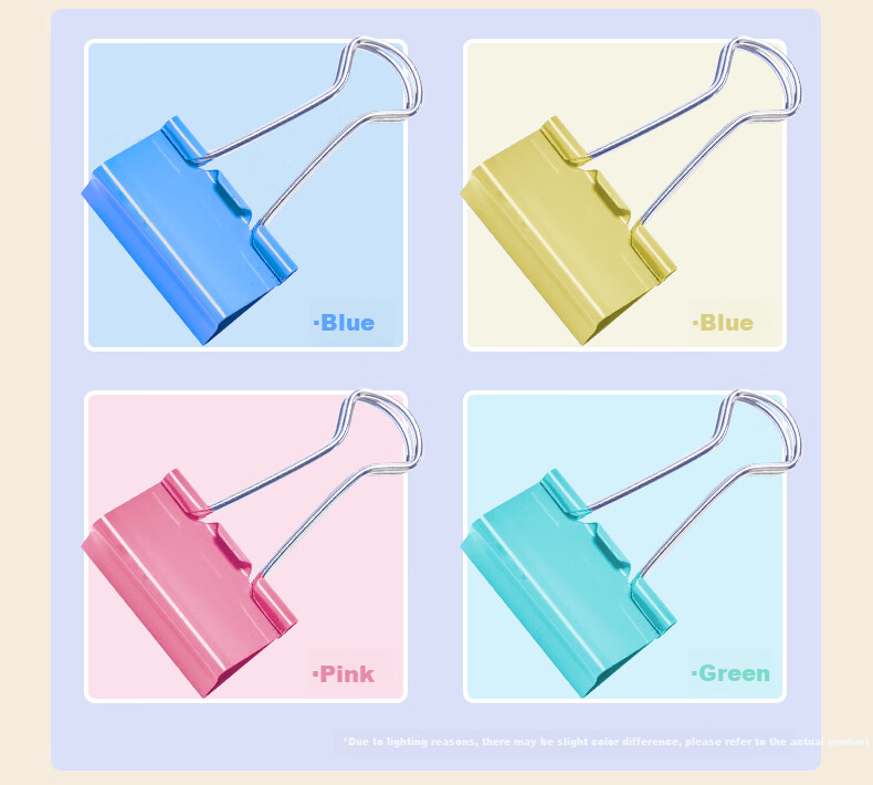 Youbili Long Tail Clips, Colorful Binder Clips, Metal Clips, Phoenix Tail Clips, File Clips, Butterfly Clips, Small Clips, Office Supplies, Document Fixation Clips, Ticket Clips, 50mm, 12 Pieces/tube, 4051 4
