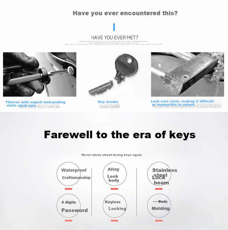 Aoben Password Padlock 7612, Cargo Door Lock, Anti-Theft Lock, Indoor And Outdoor Door Lock 2
