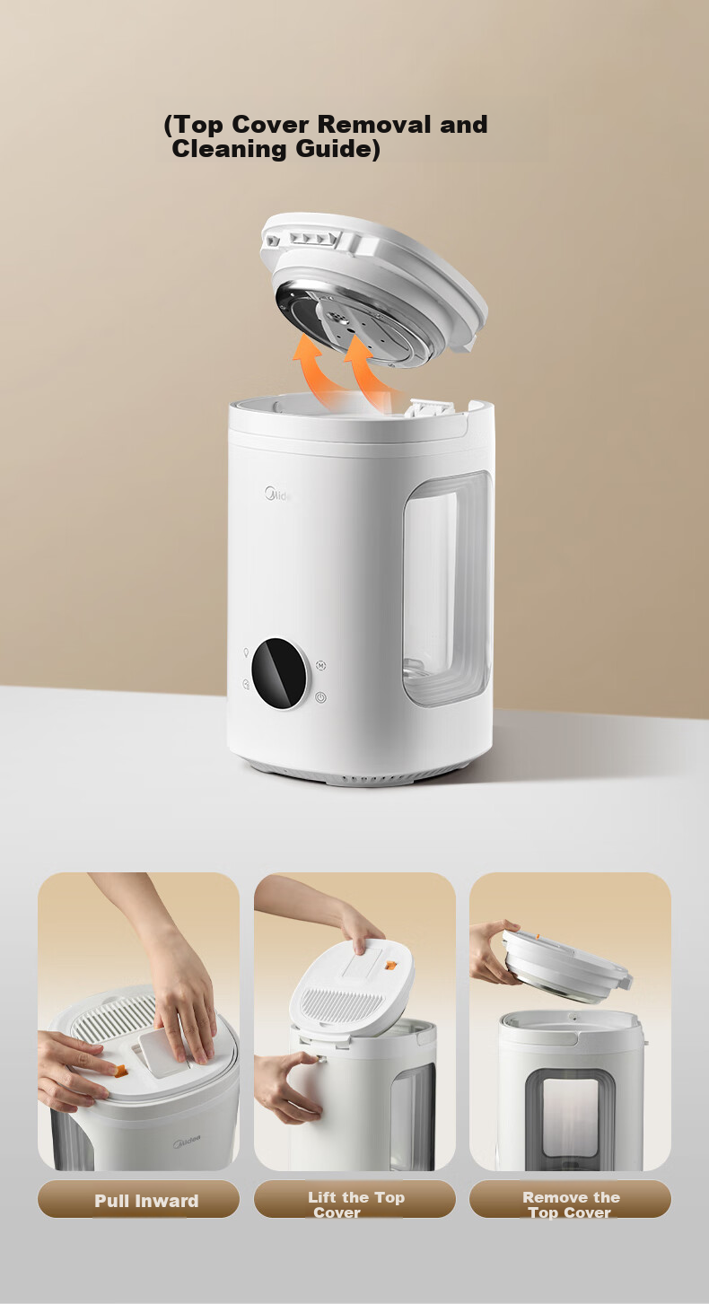 Midea [Night Light] Hot Steam Evaporative Humidifier for Rhinitis, Infants, Pregnant Women, Quiet Steaming Distillation Sterilization Home Bedroom Desktop Small Atomizer Birthday Gift SR-2R50Z 12