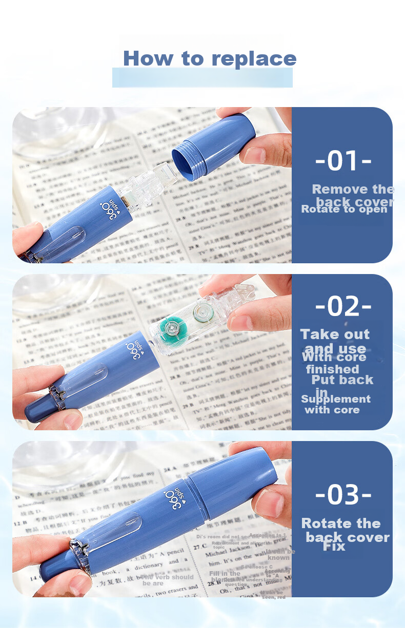 CHANGLi Gradient Push-Button Dot Glue, Aesthetically Pleasing Correction Tape, Strong Pointed Double-Sided Tape, Children's Craft Large Capacity Journal Tape, Elementary School Student Error Correction Adhesive Pen, High Viscosity 6