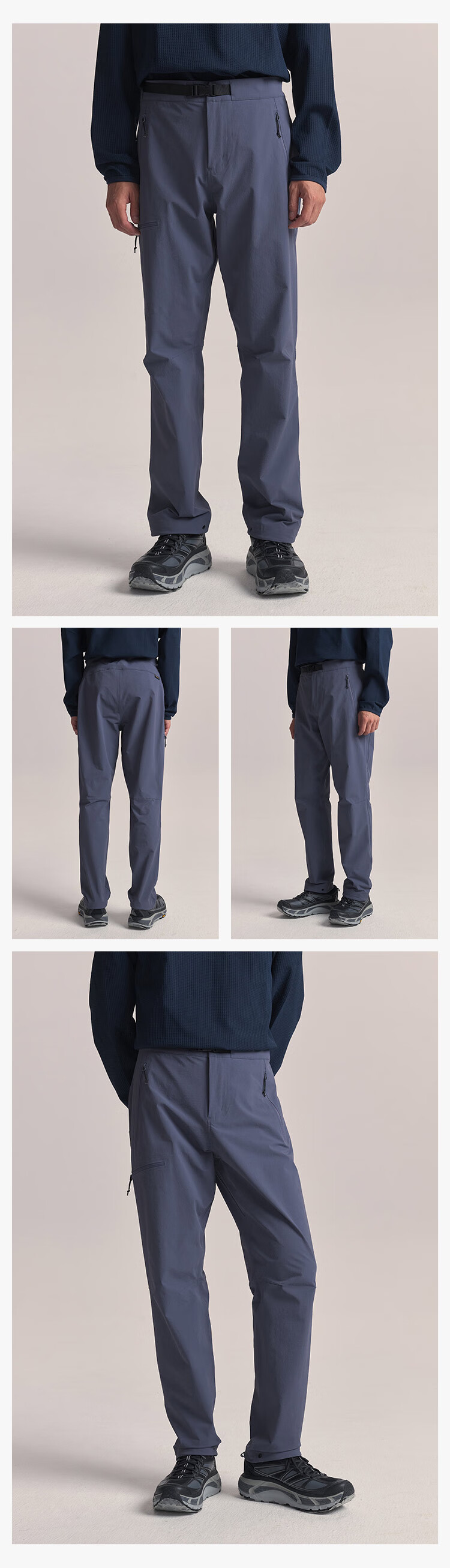 JD Jingzao Spring Windproof Beast 500 Cordura Softshell Pants Durable Outdoor Three-Proof Men's Pants Mist Blue XL 21