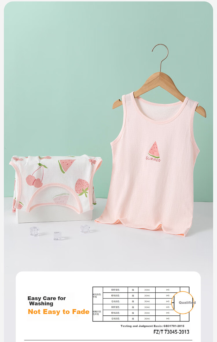 Dingguagua Girls' Cotton Tank Top, Children's Undershirt, Belly-Protecting Undershirt, Sleeveless Vest for Toddlers to Teens, Summer Wear, Pink + White, Size 160 5