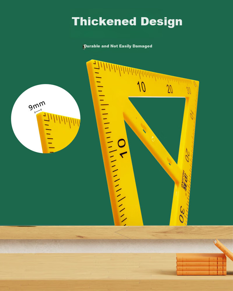 Shunjiang Magnetic Triangular Ruler, 45° + 60°, One Pair with Handles, Math Teaching Aid Storage Bag, Magnetic Triangular Ruler, Back-To Essential, Student-Friendly, Clear Scale Markings 6