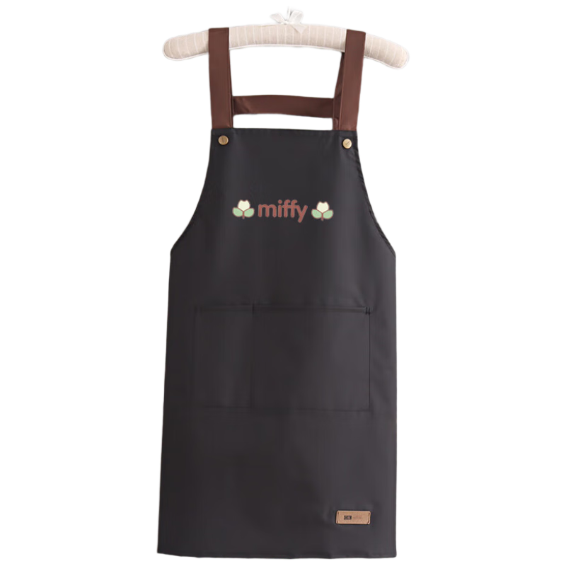 Guangduola Waterproof Apron Kitchen Oil-Proof Sleeveless Workwear Unisex Household Cleaning Black