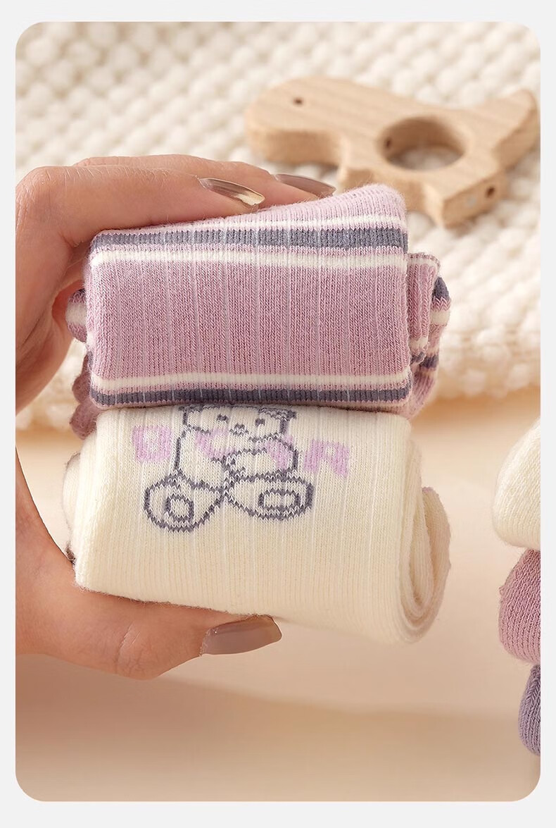 Mianqixiong Girls' Thick Terry Long Plush Warm Cotton Socks Autumn Winter 6-8 Years 12