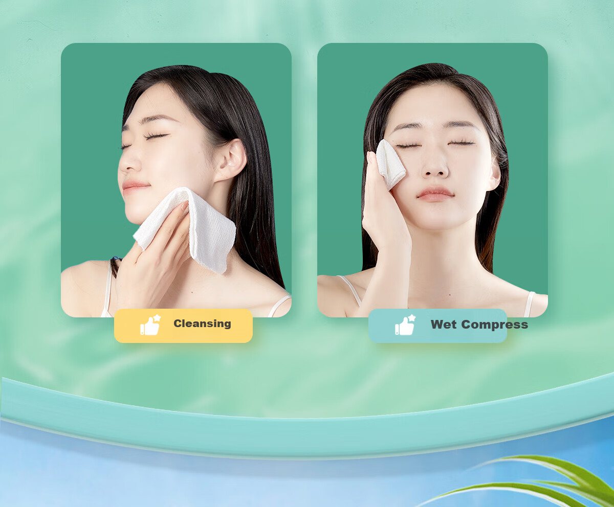 Ankexin Hanging Facial Cleansing Wipes, Soft And Fluffy, for Dry And Wet Use, Extra Large And Thick, Disposable Facial Cleansing Wipes, 200 Sheets*2 Packs 10