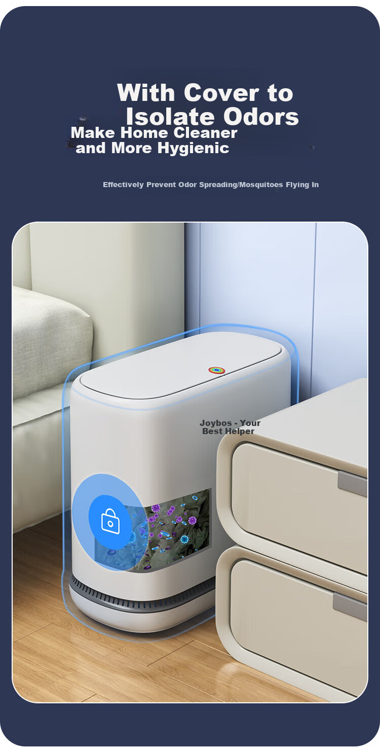Jiabangshou Pressure-Resistant Garbage Bin, 8.6L Capacity, New Model 2026, with Lid for Bathroom, Living Room, Kitchen, Bedroom, Narrow Spaces 12
