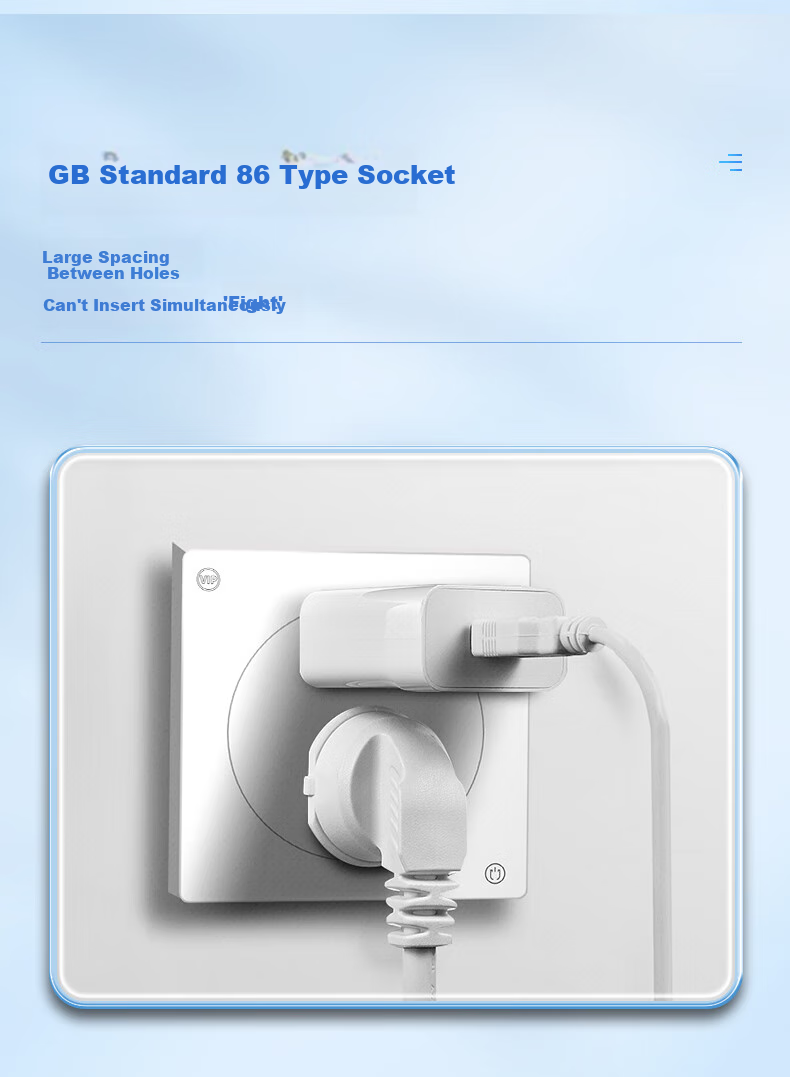 Absolute Electric Waterproof Socket Panel 86 Type Surface and Flush Mounted 10A Five-Hole Socket Spray and Steam Resistant IP54/55 Dual Certified Eagle Gray 7