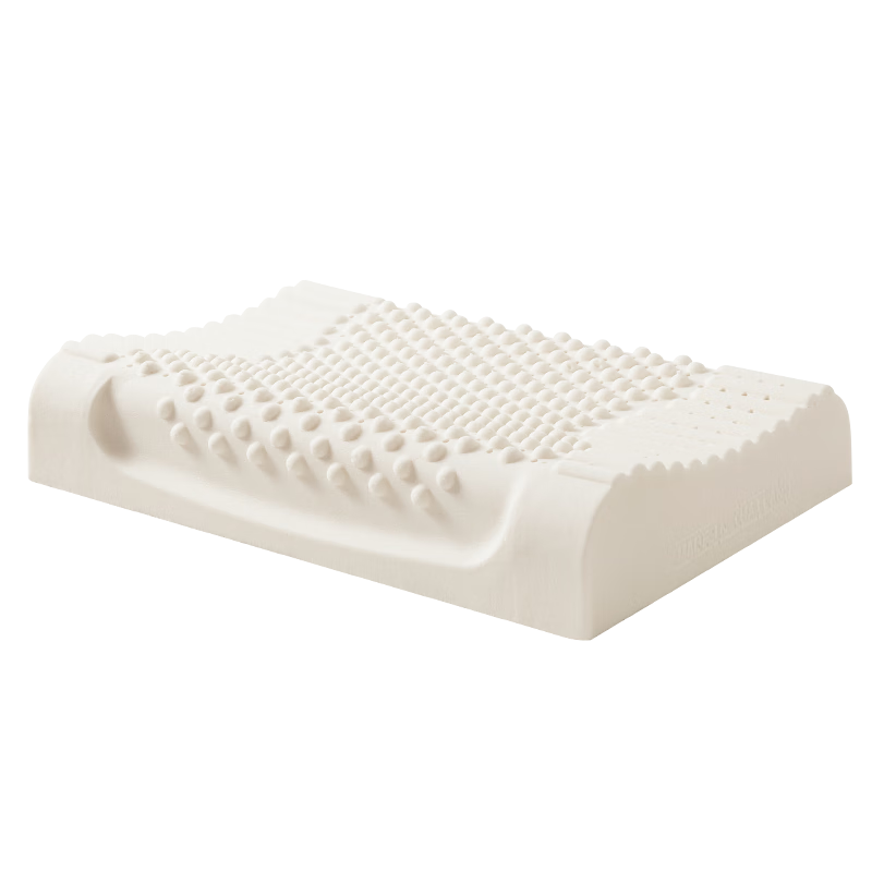 Jinxiangshu Latex Pillow, Imported from Thailand, Natural Latex Cervical Pillow, Rubber Thai-Style Pillow, Cotton Outer Cover Massage Pillow