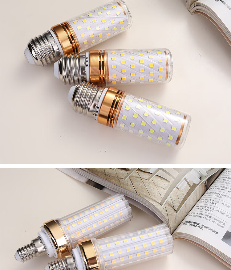 Jinggong LED Corn Bulb Energy-Saving Bulb E27 Large Screw High Power Decorative Light High Brightness 20W White Light 2
