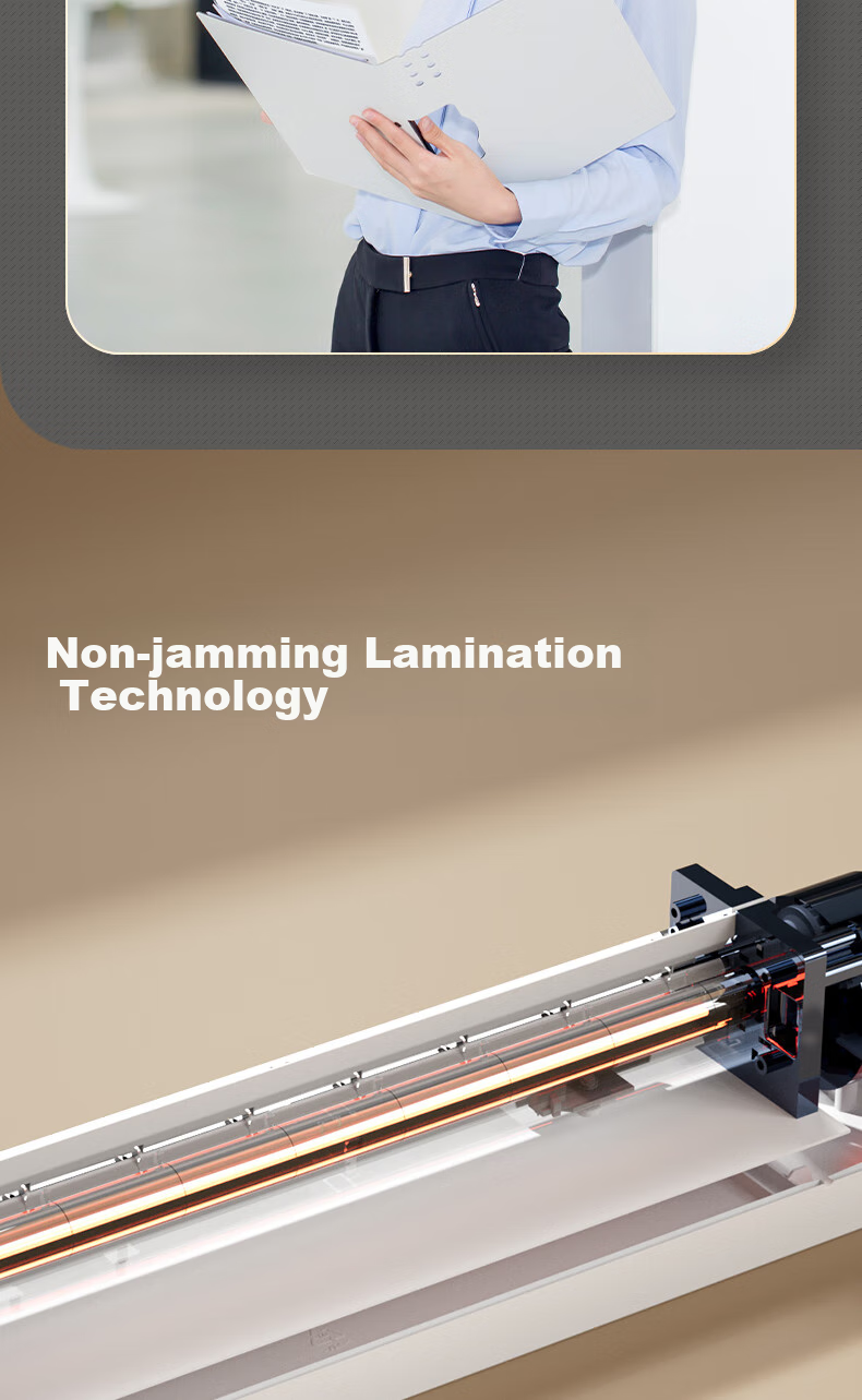 Deli A4 Photo Laminator for Home And Office Use, Compatible with A4 And Smaller Laminating Pouches, Commercial Photo Laminating Machine, Film Sealing Machine, GQ409 8