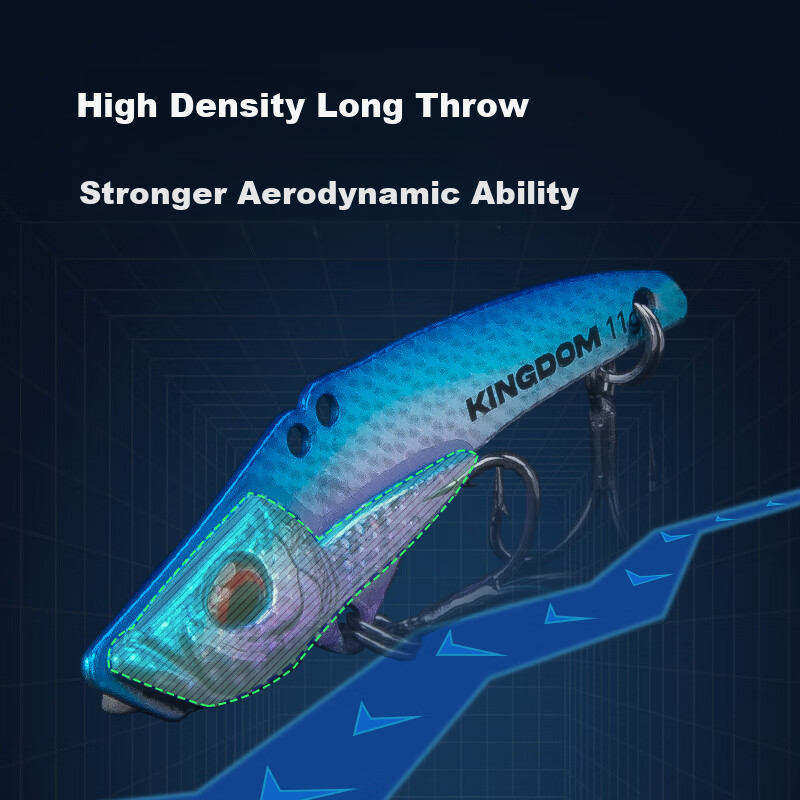 Guowangliya Lure Fishing Bait Metal VIB Set, Long-Distance Casting for Sea Bass And Snakehead Fish, 7.5 Grams S1