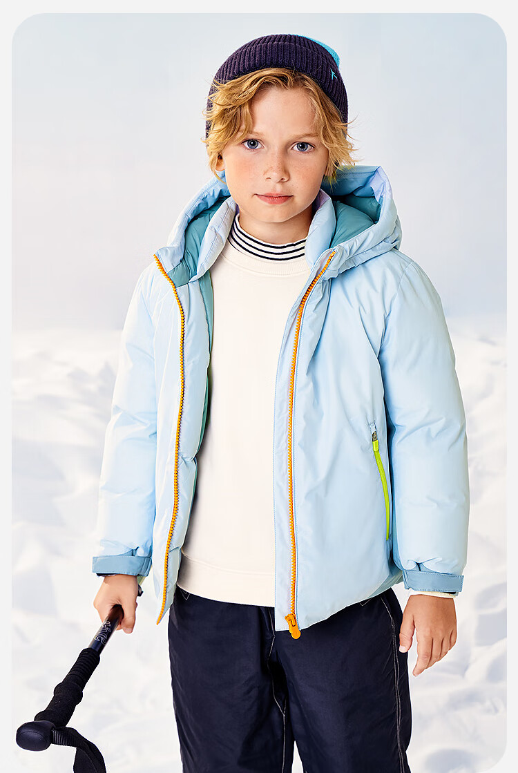 Minibala Kids Unisex Down Jacket Baby Warm Hooded Coat 2025 Winter Waterproof Windproof Dustproof 8