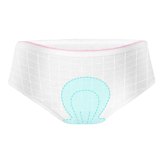 NOLANSEND Disposable Women's Underwear, 100% Pure Cotton, Travel Military Training Portable, Maternity No-Wash Non-Sterilized, 5-Pack, Size L