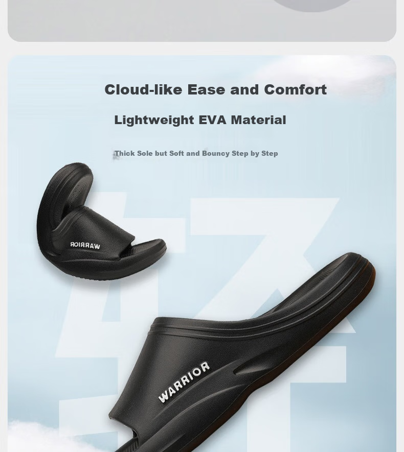 Huili Men's Slippers, Sports Bathroom Indoor And Outdoor Wear, Non-Slip Thick-Soled Sandals, HL0273 Black Size 46-47 12
