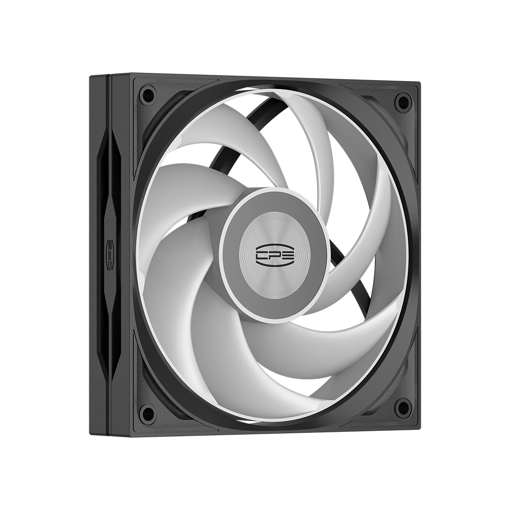 PCCOOLER Wing Ring FE120 ARGB Black 12CM Case Fan (Ring Balanced Integrated Blades/PWM Smart Speed Control/Chainable)