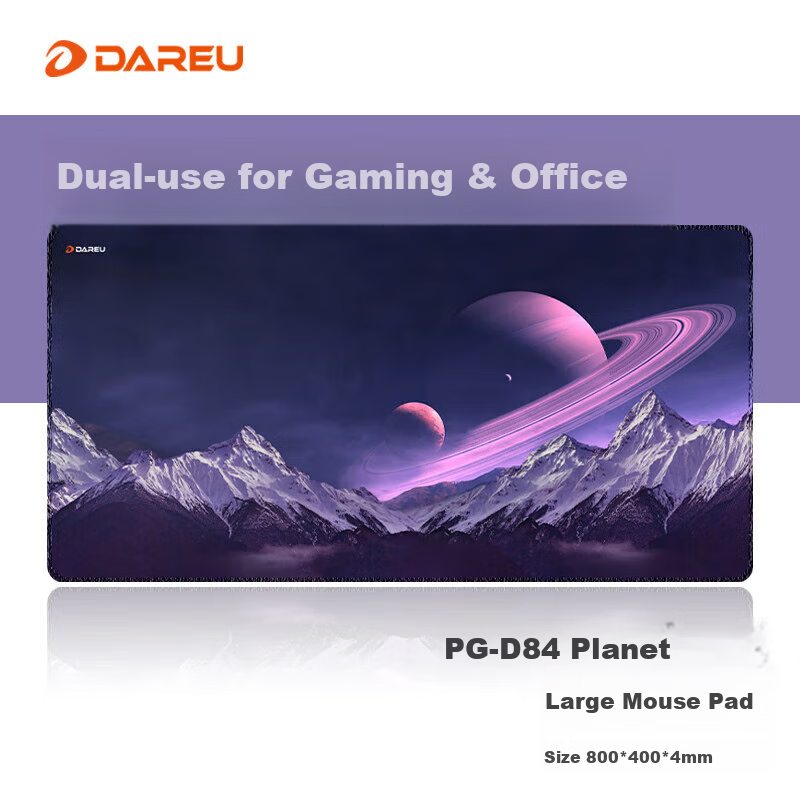 DAREU Gaming Mouse Pad, FPS Smooth Thickened Precision Edge-Locked, Computer Keyboard Office Extra Large Desk Mat, Planet 800*400*4mm, VALORANT