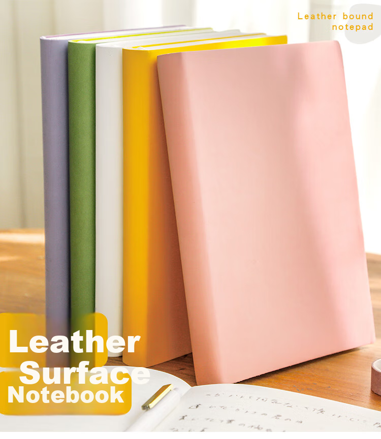 Sannianerban Luckyday Leather Cover Strap Notebook, Thick Journal, Meeting Record Book, Planner - Baye 1