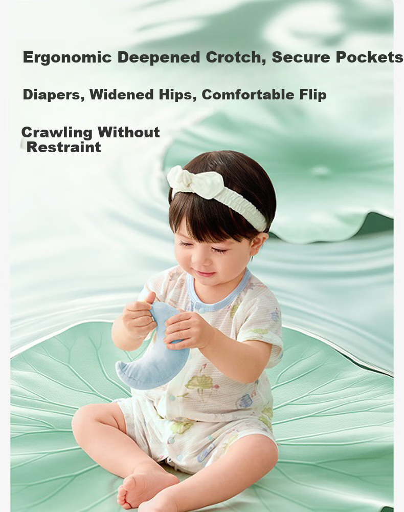 Shiyuejiejing Baby Romper, Summer Thin Short-Sleeve Pure Cotton Onesie Bodysuit Newborn Clothes Class A 6