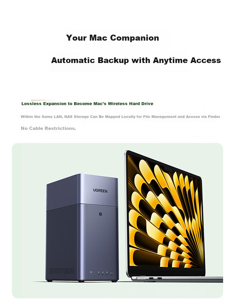 UGREEN Private Cloud DH2300, 8GB Dual-Bay NAS Network Storage, Personal Cloud AI Home Hard Drive Server, Mobile NFC One-Touch Connection, Photo Album Backup, Phone And Tablet Expansio 54