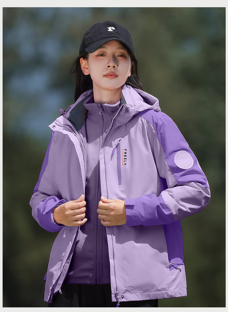 EASTERN CAMEL Couples 3-in-1 Waterproof Outdoor Sports Mountaineering Camping Cycling Jacket Windbreaker 33
