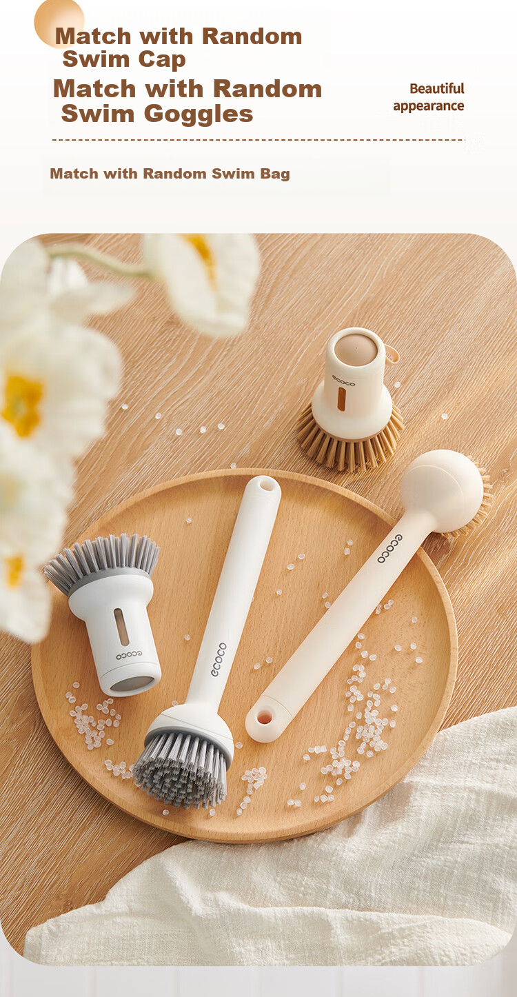 Ecoco Cup Brush Water Cup Cleaning Tool Baby Bottle 3-in-1 Multifunctional Long Handle Cup Brush E25203 White 11