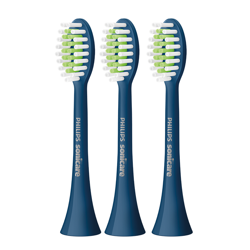 PHILIPS Electric Toothbrush Heads, Official Original Compatible with Xiaoyu Brush Series, for Cleaning And Whitening, 3-Pack HX2033/03, Compatible with HX2471/01 Blue