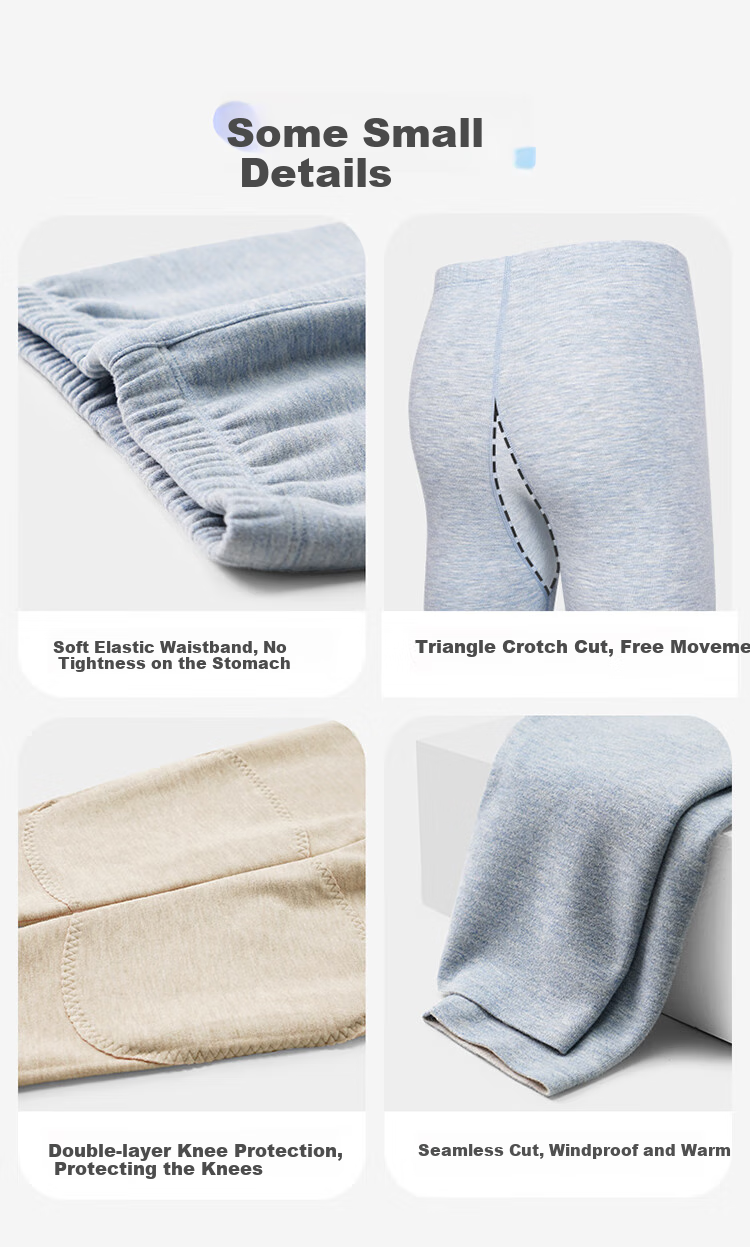 Jiusuiban [Xiaonuan Yang] Light Warmth No.9 Pants Children's Thermal Underwear Boys' Autumn And Winter Medium-Thick Containing Cashmere Silk Cotton Long Johns 8