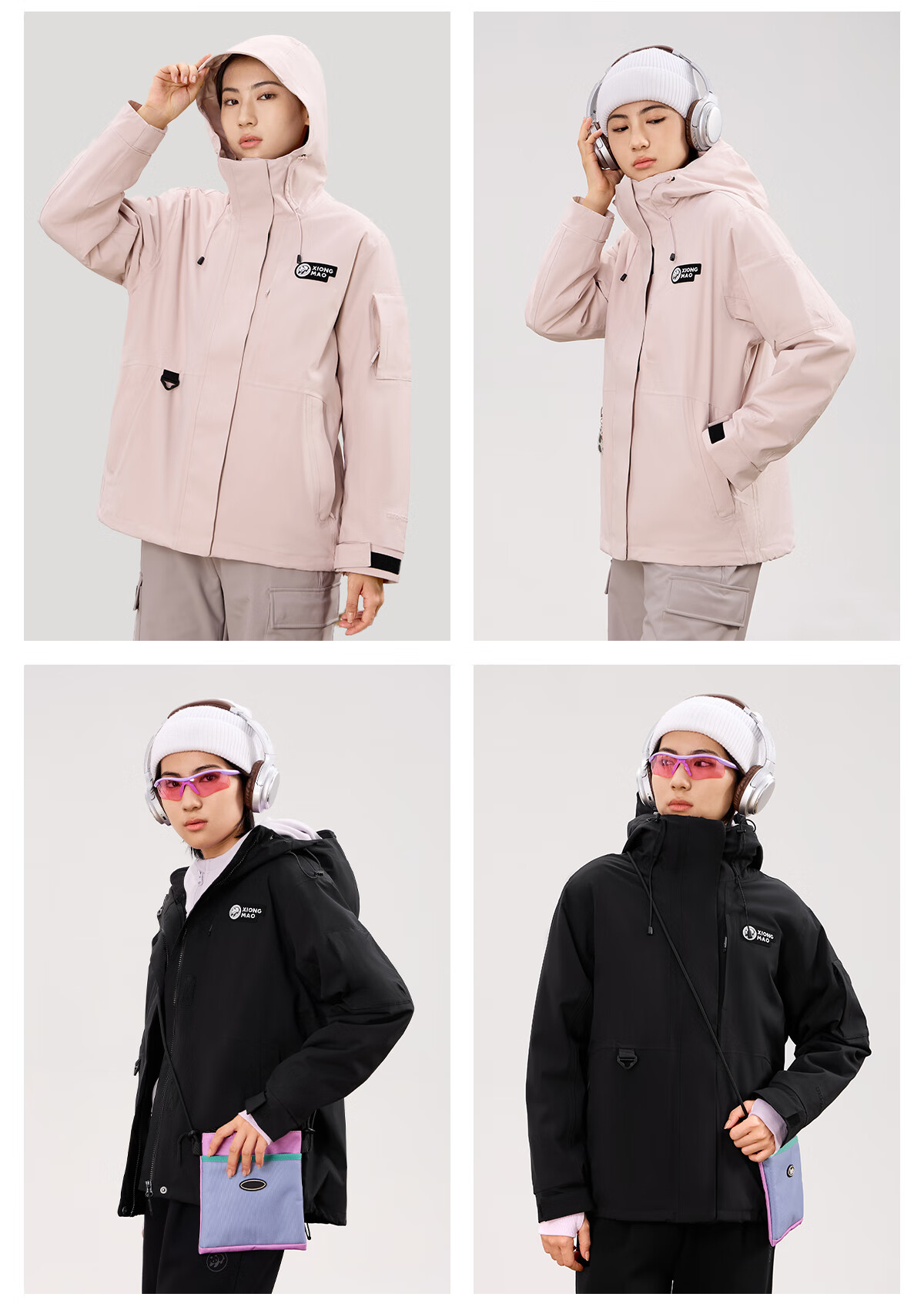 Panda Camel Series Outdoor Three-in-One Waterproof Windproof Thermal Mountaineering Jacket with Down Liner, Men's M 23