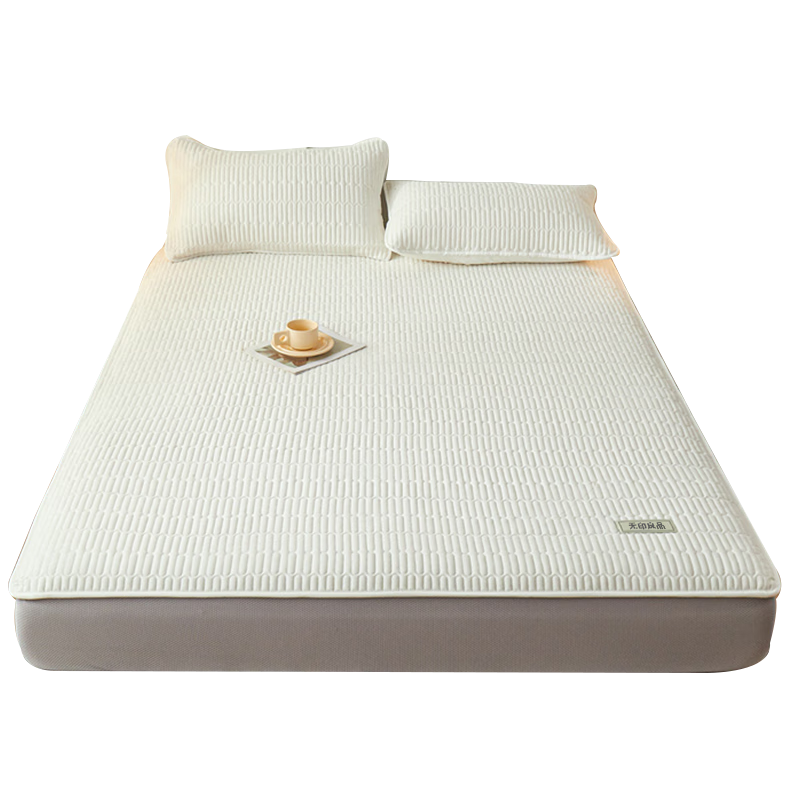 MUJI A-Class Cotton Soybean Fitted Sheet Single Piece Pure Cotton Quilted Mattress Protector 0.9x1.9m Bed Sheet