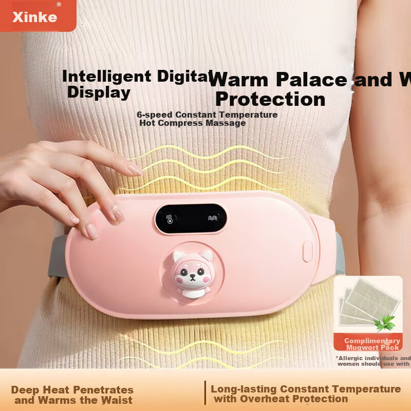 Xinke Heating Belt for Women, Menstrual Pain Relief, Period Pain Relief, Hot Compress Massage Gift, Abdominal Massager