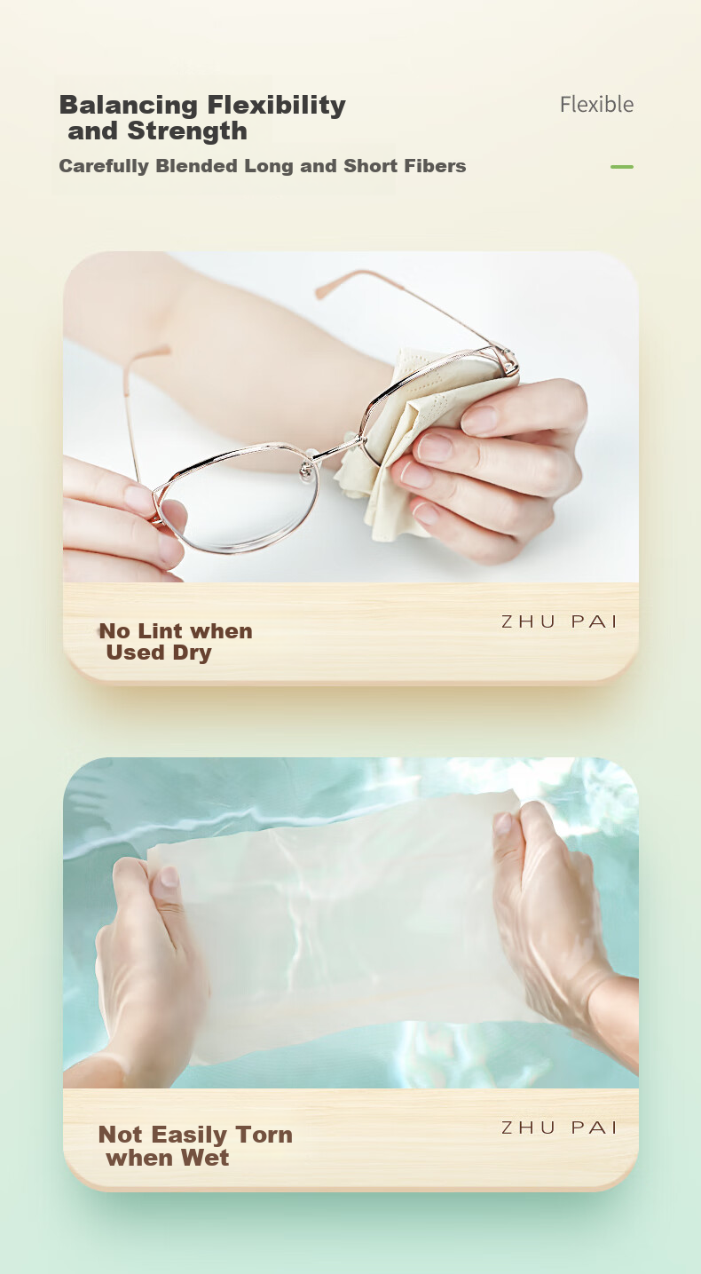 Zhu Pi Facial Tissues, Natural Bamboo Pulp Paper, 3-Ply 100 Sheets * 20 Packs, Soft Tissue Paper (Sold by Box) 4