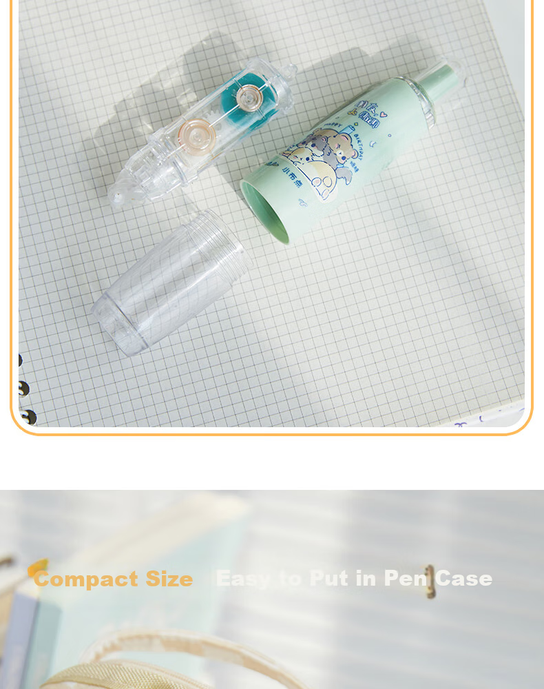 Sannianerban 4-Pack Retractable Dot Glue, Children's High-Quality Large-Capacity Double-Sided Adhesive Pen with Replaceable Refills, Traceless Glue, Round Dot Glue, Solid Glue, Patterned in 4 Colors 9