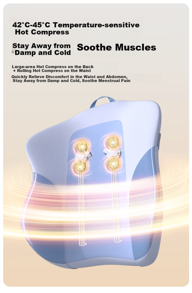 MIAOJIE MX07 Waist Massager, Walking-Style Back And Waist Massager, Kneading And Heating Pad, Lumbar Support Cushion, Spine Protection, Relieves Lower Back Muscle Strain, Gift for Parents 10