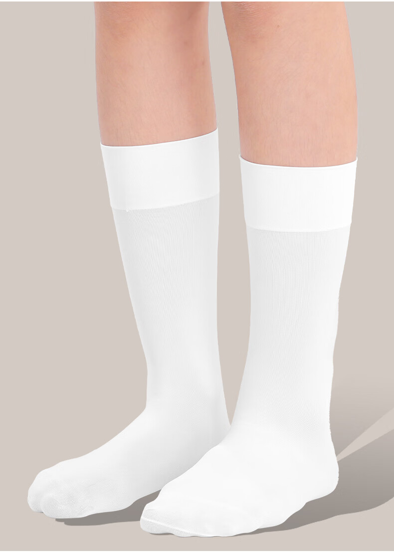 Barbie Girls Mid-Calf Socks Spring and Autumn Children's Short Stockings School Style Half-Leg Socks Pure White Baby Long Socks 9