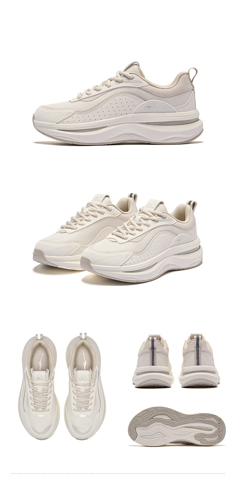 ERKE Casual Shoes 26 New Women's Comfortable Thick-Soled Shock-Absorbing Versatile Sports Dad Sneakers | Fengxuan 2 20