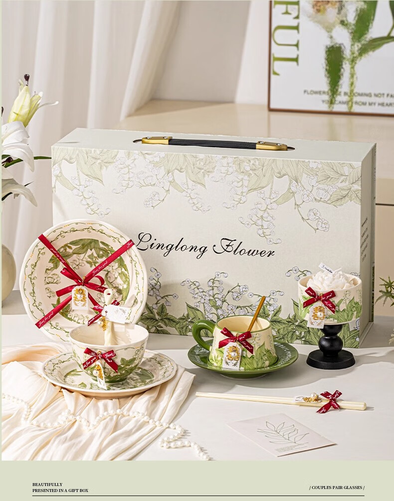Jasen Housewarming Bowl Gift Set New Home Moving Dinnerware Set Practical Wedding Gift for Newlyweds Premium Quality 5