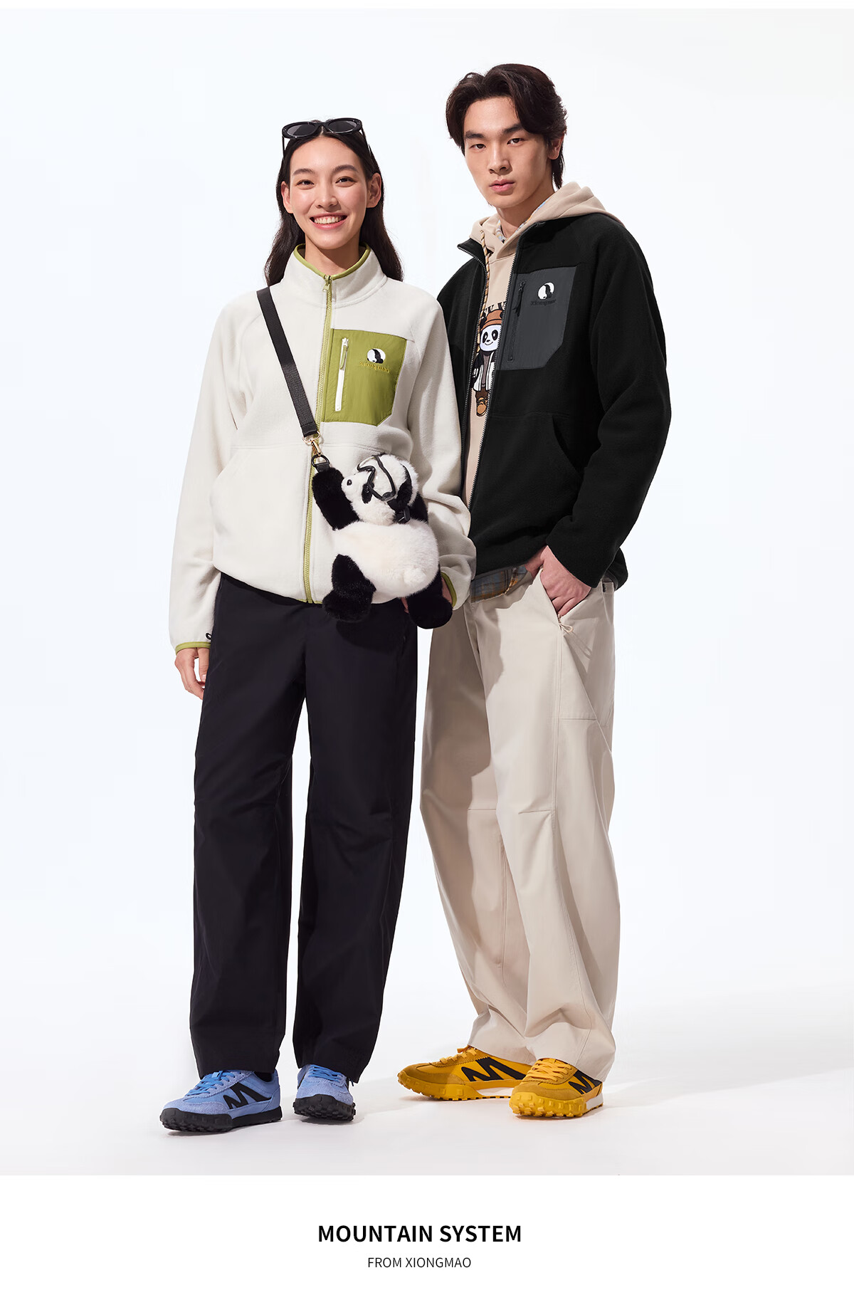 Panda Camel Series Outdoor Fleece Jacket Men and Women Autumn Winter Mountaineering Polar Fleece Coat Inner Liner 1220, M 15