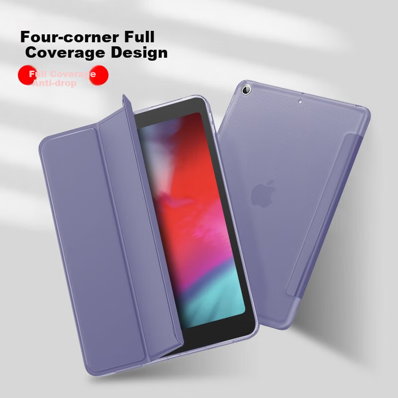 京东京造 苹果iPad2018保护套9.7英寸2017平板电脑壳iPad 5/6休眠套 a1822/a1893防摔轻薄套 薰衣草灰