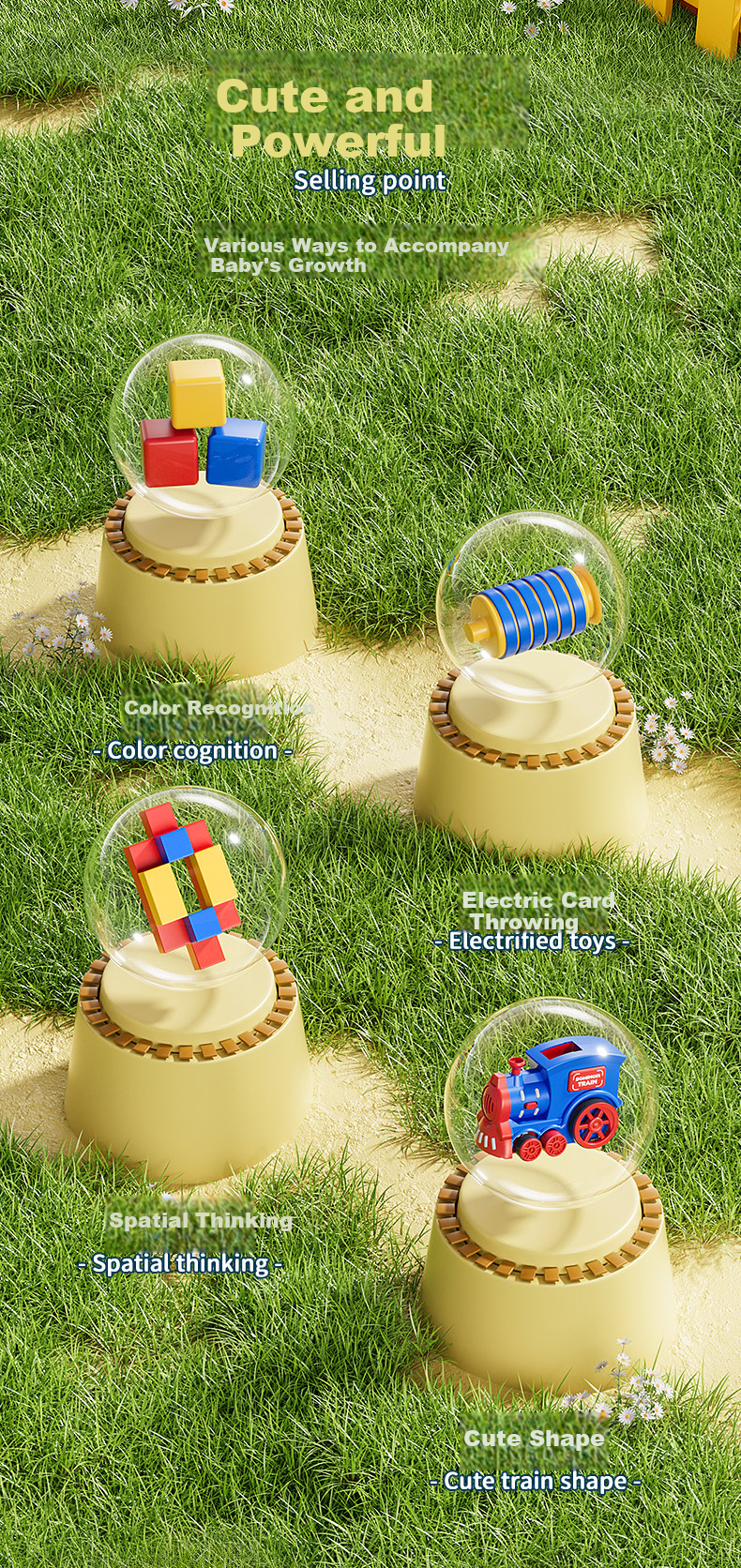 Beibeijia Children's Building Blocks Dominoes Electric Mini Train Toy for Boys And Girls Aged 3-6 Educational Puzzle Birthday Gift 2