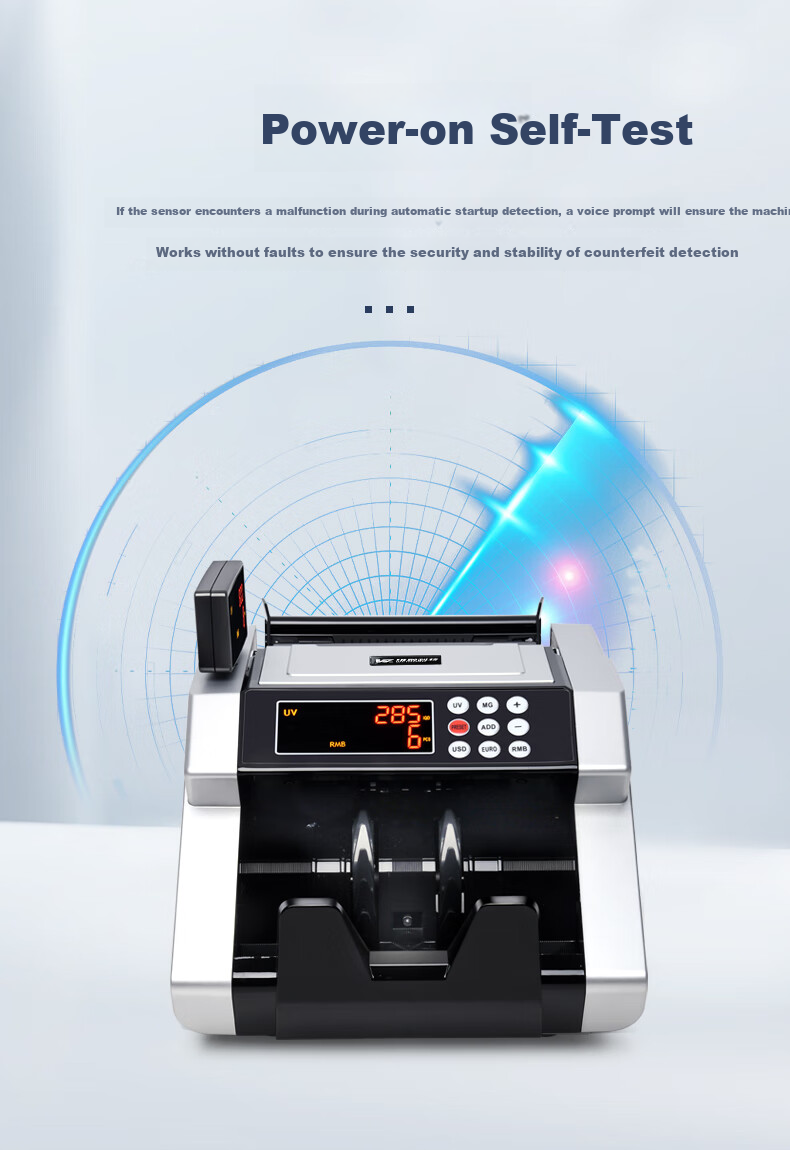 Weirong HK7088(C) Currency Counter, 2025 New Version Commercial Multi-Country Currency Small Class C Egyptian Pound, Euro, Renminbi New Currency, US Dollar American Verify Counterfeit Money Machine 4