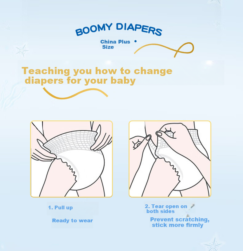 Baoyingmei Space Bear Pull-Up Diapers XXXXL 32 Pieces [38-42 Jin] Ultra-Thin Dry Baby Diapers Breathable Nappy Pants 13