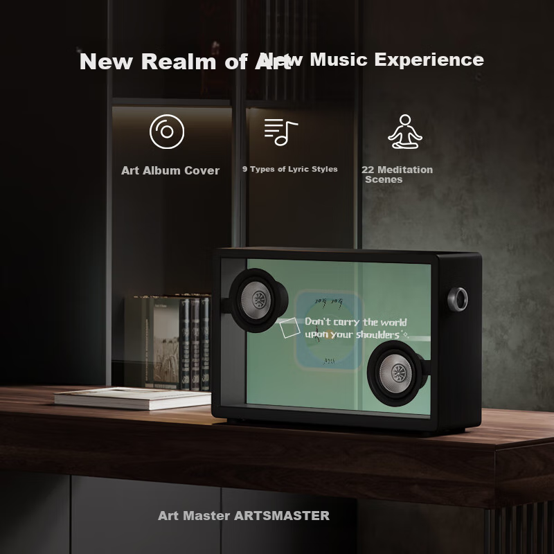 ART'MASTER Art 1 Floating Transparent Lyrics Speaker, Visual Desktop Bluetooth Speaker, Home Living Room Bedroom Speaker, Smart Home Birthday Gift