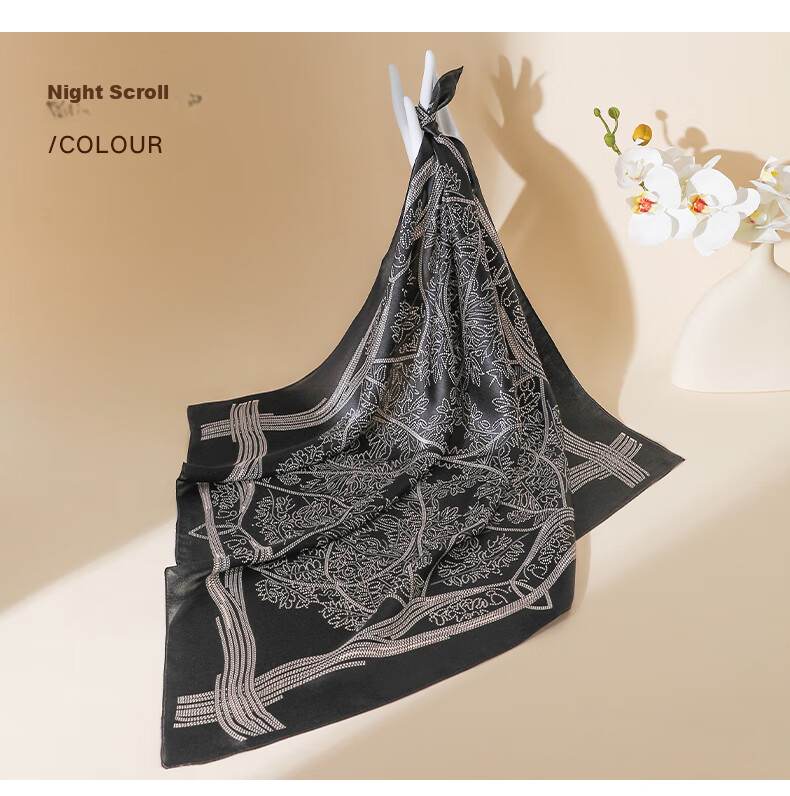 Hangsilu Silk Scarf for Women, Mulberry Silk Square Scarf, Birthday And Holiday Gift for Ladies, Mothers, And Teachers 17