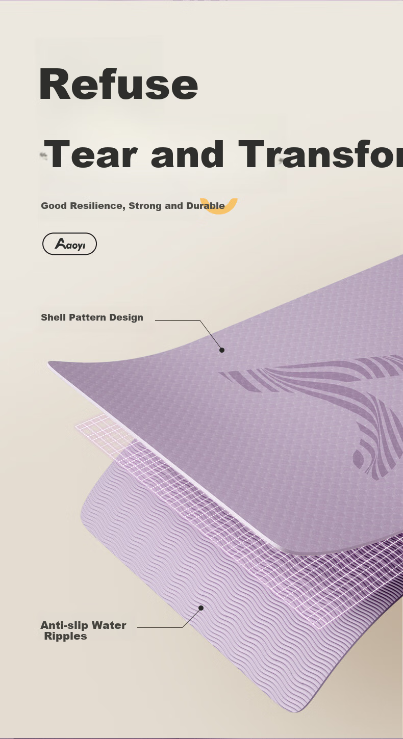 Aoyi Yoga Mat for Women, Home Use, Non-Slip, Widened And Thickened, Soundproof, Shock-Absorbing, Fitness Mat, Large Size, for Aerobics And Jump Rope Exercises 4
