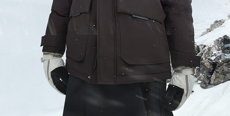 Bosideng Extreme Cold Goose Down Jacket Unisex Couple Thickened Winter Warm Windproof Coat with Large Fur Collar 7