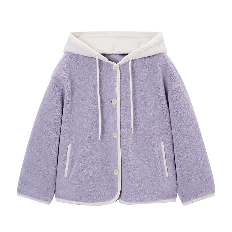 Demana Winter Love Song Autumn Winter Patchwork Hooded Short Lamb Wool Coat Women Gentle Age-Reducing Jacket 7