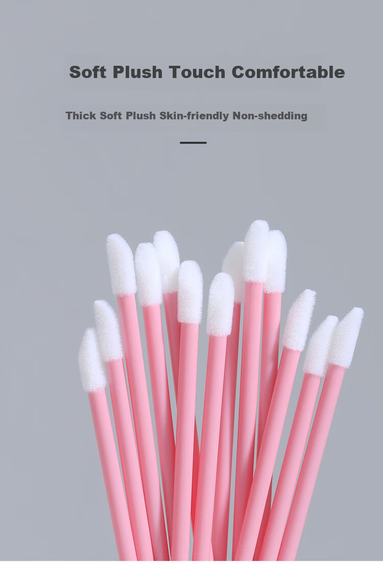 Meifuyu Disposable Lip Brush Sticks, 50 Pieces, Portable Lipstick Brush, Makeup Brush, Blending Lip Glaze, Lip Balm, Lip Mask, Cotton Swabs MF8262 7
